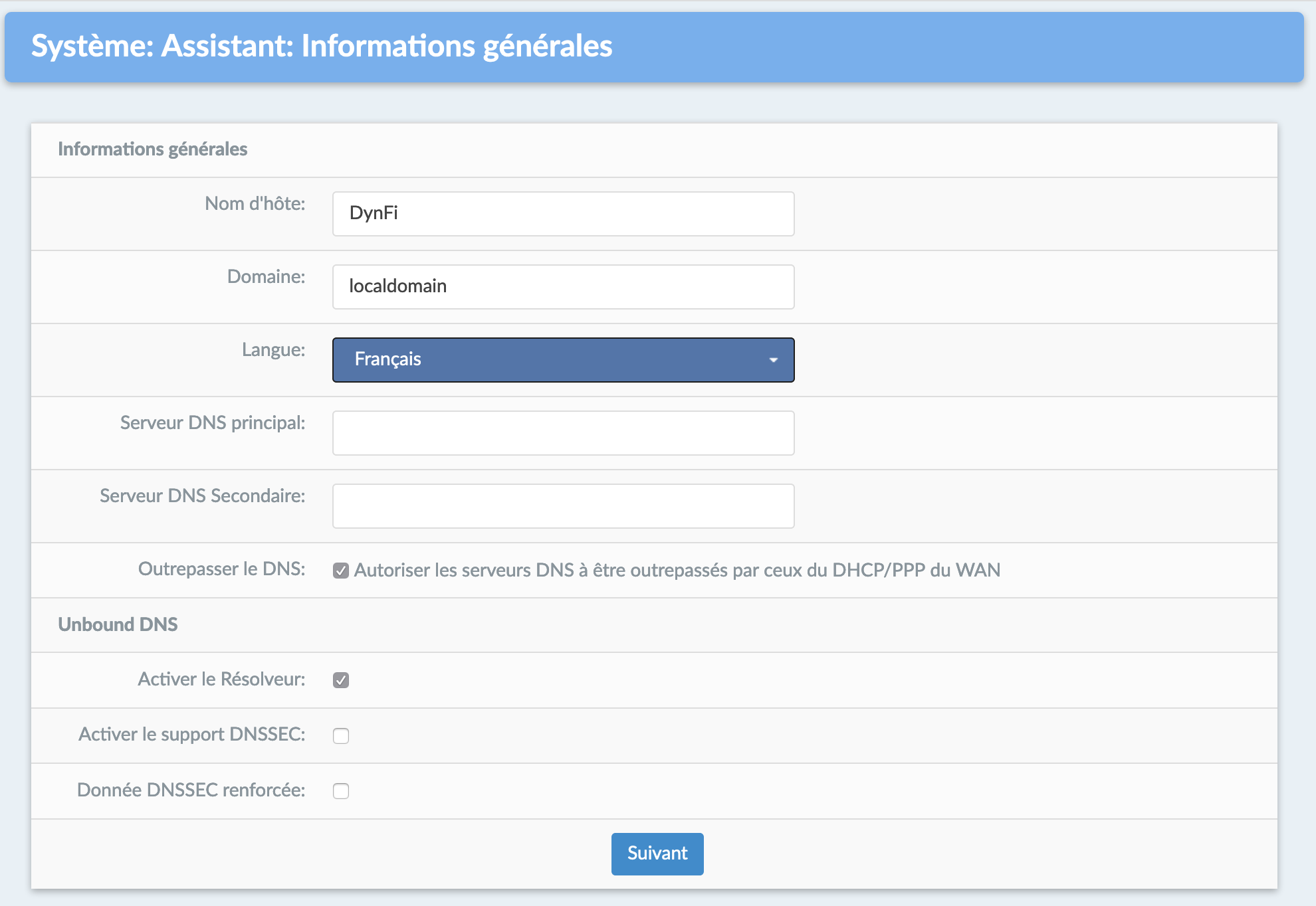 DynFi Firewall Assistant / Wizard - DynFi Firewall l'alternative pfSense & OPNsense