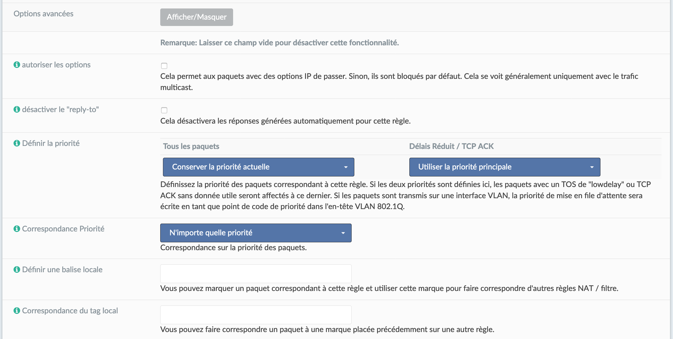 DynFi Firewall les options avancees - DynFi Firewall plus fonctionnel que pfSense et OPNsense